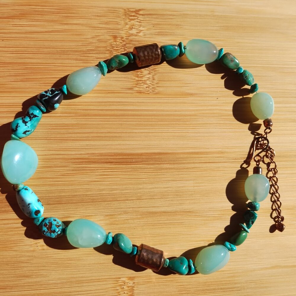 Jay King DTR mine finds Turquoise Gemstone Copper necklace stunning - Picture 12 of 14